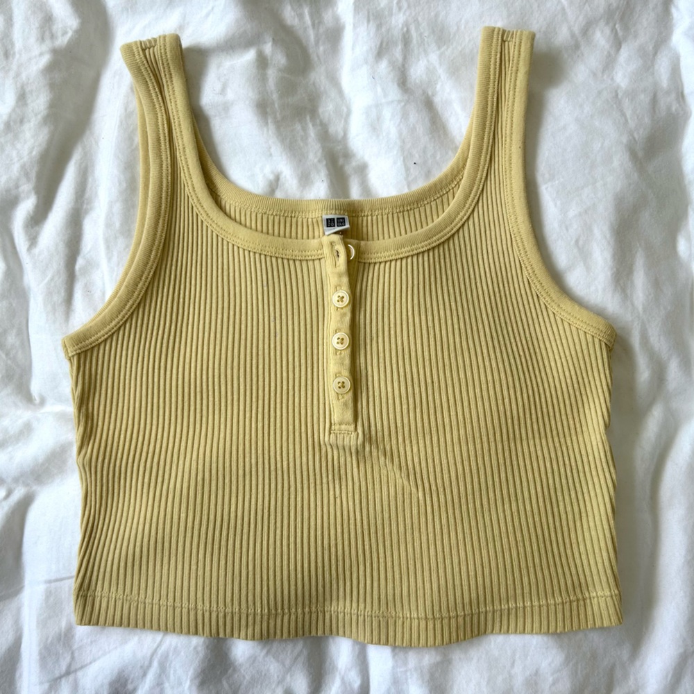 Uniqlo yellow tank top